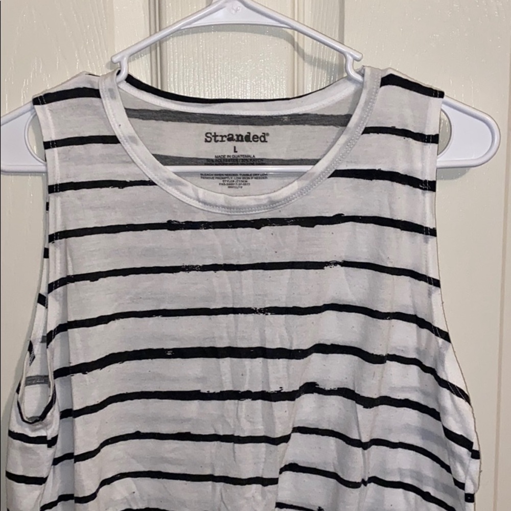White and Black tanktop